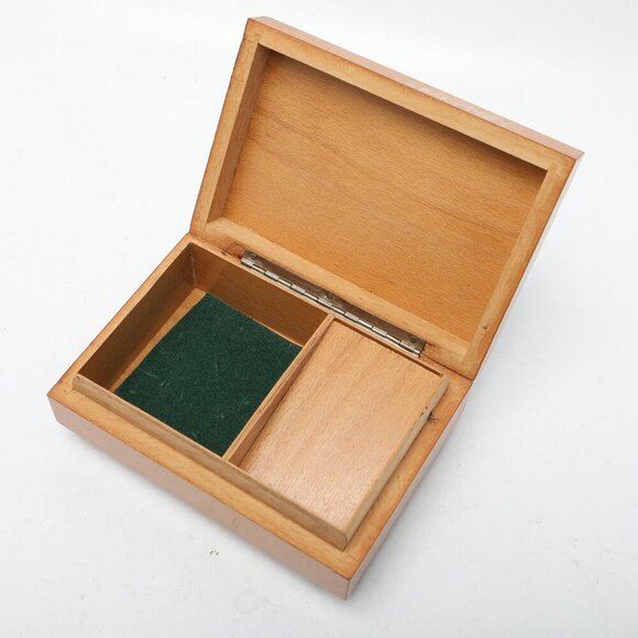 Vintage Mapsa Wooden Music Box Jewelry Trinket Container Capri Italy Grotto - Picture 4 of 12